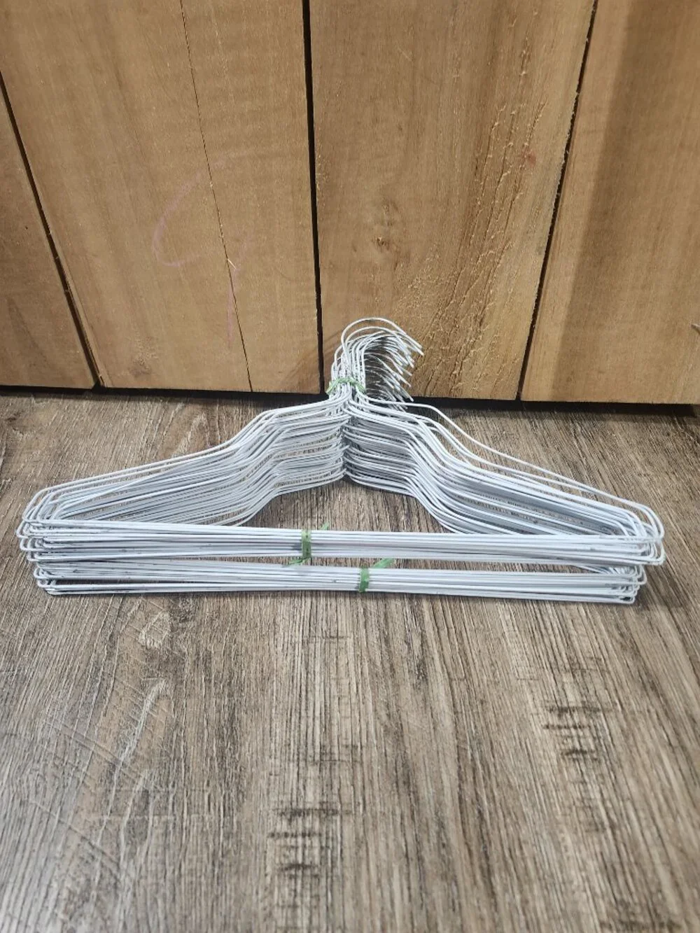 48 white wire clothes hangers